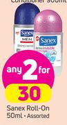 Sanex Roll On Assorted-2 x 50ml
