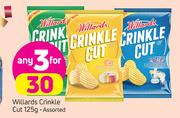 Willards Crinkle Cut Assorted-3 x 125g