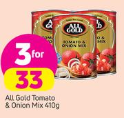 All Gold Tomato & Onion Mix-3 x 410g