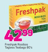 Freshpak Rooibas Tagless Teabags-80's