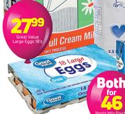 Great Value Large Eggs 18's Pack