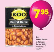 Koo Baked Beans In Tomato Sauce-410g Each