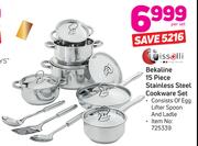 Tissolli Bekaline 15 Piece Stainless Steel Cookware Set-Per Set