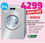 Bosch 6Kg Front Loader Washing Machine Silver WAB20268