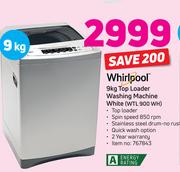 Whirlpool 9Kg Top Loader Washing Machine White WTL900WH
