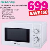 Hisense 20Ltr Manual Microwave Oven H20MOWH