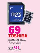 Toshiba 16GB SD Adapter-Each