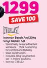 Everlast Ironman Bench And 20kg Vinyl Barbell Set