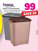 Formosa Rattan Laundry Basket-Each