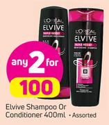 Elvive Shampoo Or Conditioner-2X400ml