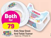 Kids Step Stool And Toilet Trainer-For Both