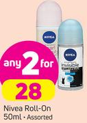 Nivea Roll On-2X50ml