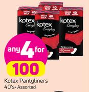 Kotex Pantyliners-4X40's