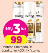 Pantene Shampoo Or Conditioner-3X400ml
