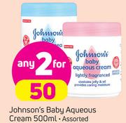 Johnson's Baby Aqueous Cream-2X500ml