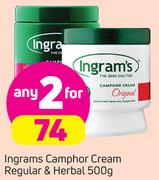 Ingrams Camphor Cream Regular & Herbal-2X500g