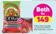 Ol'Roy Dog Food 8kg & Ol'Roy Dog Treats 1kg-For Both