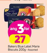 Bakers Blue Label Marie Biscuits-3x200g