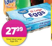 Great Value Large Eggs-18's
