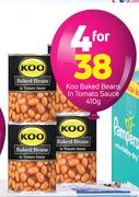 Koo Baked Beans In Tomato Sauce-410g
