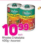 Rhodes Chakalaka Assorted-400g Each