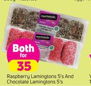 Raspberry Lamingtons-5's & Chocolate Lamingtons-5's Both For
