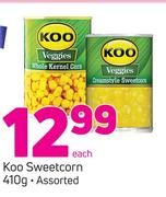 Koo Sweetcorn Assorted-410g Each