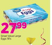 Great Value Large Eggs-18's
