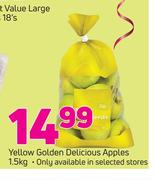 Yellow Golden Delicious Apples-1.5Kg