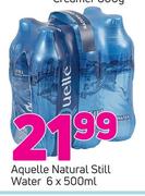 Aquelle Natural Still Water-6 x 500ml