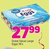 Great Value Large Eggs-18's
