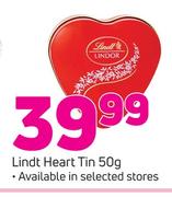Lindt Heart Tin-50g