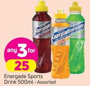 Energade Sports Drink Assorted-3 x 500ml