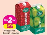 Rhodes Fruit Juice Assorted-2 x 2Ltr