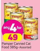 Pamper Canned Cat Food Assorted-4 x 385g