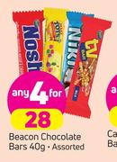 Beacon Chocolate Bars Assorted-4 x 40g