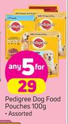 Pedigree Dog Food Pouches Assorted-5 x 100g