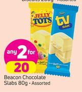 Beacon Chocolate Slabs Assorted-2 x 80g