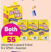 Ultra Mel Custard Assorted-1Ltr & 6 x 125ml-For Both