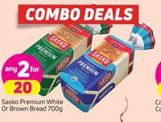 Sasko Premium White Or Brown Bread-2 x 700g