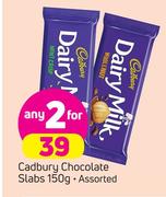 Cadbury Chocolate Slabs-2x150g