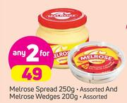 Melrose Spread 250g Or Melrose Wedges 200g-For 2