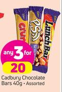 Cadbury Chocolate Bars-3x40g