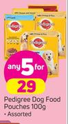 Pedigree Dog Food Pouches-5x100g