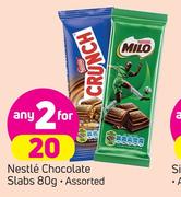 Nestle Chocolate Slabs-2x80g