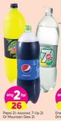 Pepsi 2Ltr Assorted, 7Up 2Ltr Or Mountain Dew 2Ltr-For Any 2