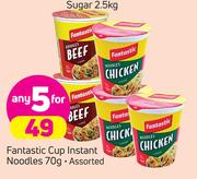 Fantastic Cup Instant Noodles Assorted-5 x 70g