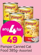Pamper Canned Cat Food Assorted-4 x 385g