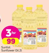 Sunfoil Sunflower Oil-3 x 2Ltr