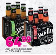 Jack Daniels Spirit Cooler NRB Assorted-4 x 330ml